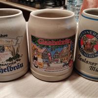 Boccali di birra Paulaner/Kulmbacher/Braun