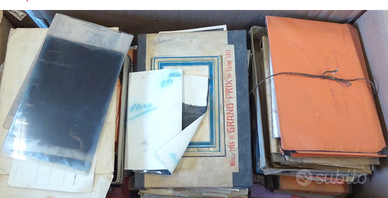 Lotto di Antiche Cartoline & Lastre Negativi 1900