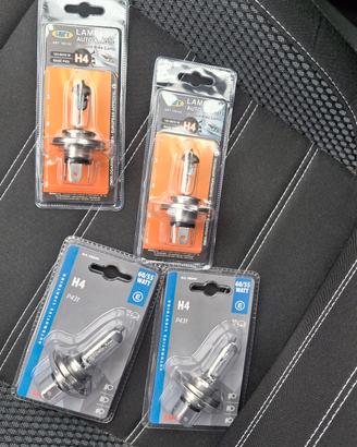 Lotto 4 lampade Auto e Moto"H4 12V 60/55W"!NUOVE !