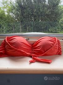 Reggiseno bikini a fascia Sisi corallo