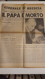 Il Papa Giovanni 23 e' morto anno 1963