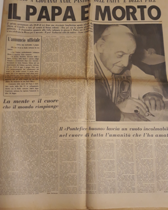 Il Papa Giovanni 23 e' morto anno 1963