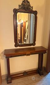 consolle con specchio in stile classico