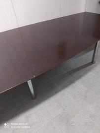 Tavolo ovale per RIUNIONI/TAVERNA in vero legno 4m