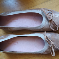 Ballerine donna tessuto scamosciato brillante