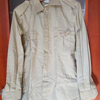Camicia militare kaki manica lunga