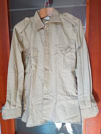 Camicia militare kaki manica lunga