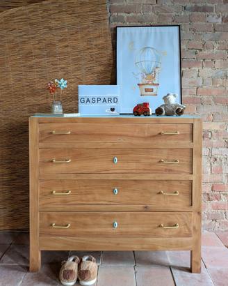 Cassettiera in Legno Massello Restaurata classica