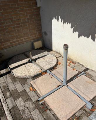 Coppia basamenti a croce per ombrellone