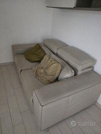 divano in pelle recliner