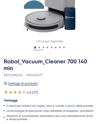 Robot aspirapolvere Electrolux 