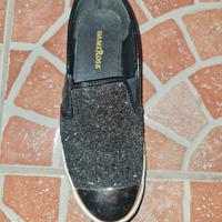 Scarpa donna glitterata argentata