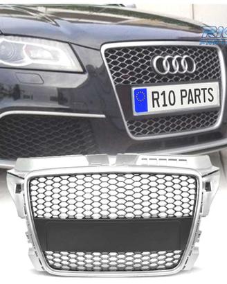 GRIGLIA AUDI A3 8P 08-12 LOOK RS3 GRIGIO CHIARO