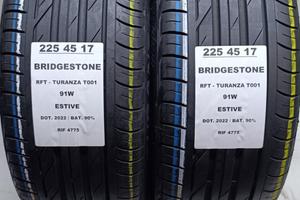 2 GOMME 225 45 17 BRIDGESTONE RFT RIF4775