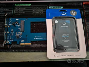 OWC SSD2tb + scheda PCIE