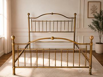 letto matrimoniale in ottone massiccio