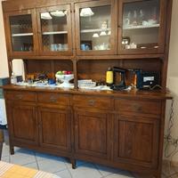 cristalliera in legno arte povera