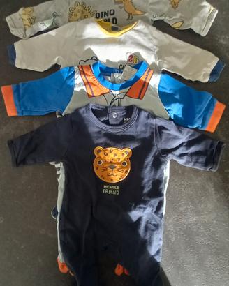 Tutine cotone leggero bimbo 0-3 mesi 