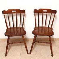 2 sedie in legno country vecchia America old river