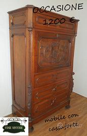 Mobile con cassaforte, cassetti e scrittoio