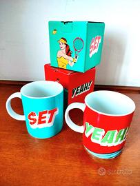 2 Tazze mug porcellana NUOVE