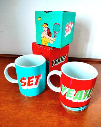 2 Tazze mug porcellana NUOVE