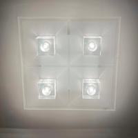 Plafoniera minimal moderna quadrata - 3 pezzi