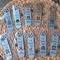 segnalibro in acciaio con cani, diverse razze