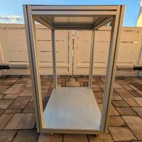 Carrello in alluminio e acciaio (55x70 cm)