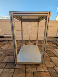 Carrello in alluminio e acciaio (55x70 cm)