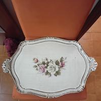 VASSOIO LEGNO STILE FIORENTINO DIPINTO A MANO