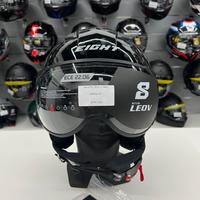 Casco jet EIGHT LEOV S779 Nero o Grigio Nardo