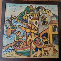 Piastrella artistica in ceramica cm 46x46