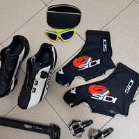Scarpe mtb/pedali shimano/reggisella/calzari Sidi/