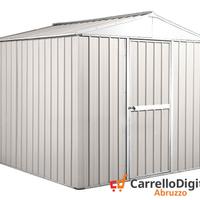 Capanno box esterno lamiera 360x175 110 kg bianco