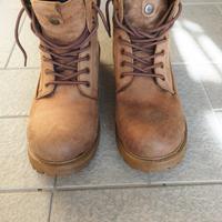 Stivali scarponcini Wrangler marroni in pelle n 43