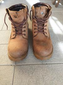 Stivali scarponcini Wrangler marroni in pelle n 43