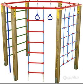 Palestra Esagonale Parco Giochi Bambini in Legno