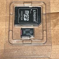 Scheda Micro sd Kingston da 32 gb con lettore SD