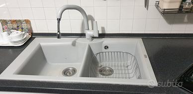 lavello 2 vasche e rubinetto miscelatore frankie 