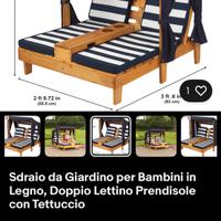 Sdraio da giardino per bambini  kidkraft