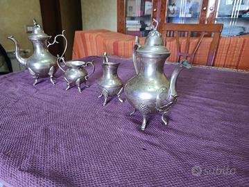 Servizio Tè e Caffè Vintage Argentato - 4 Pezzi - 