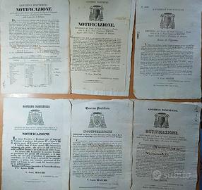 LOTTO 87 DOCUMENTI GOVERNO PONTIFICIO 1814 A 1858