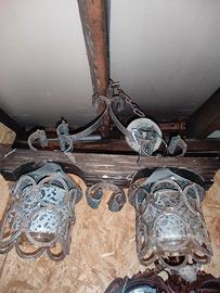 lampadario rustico