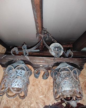 lampadario rustico