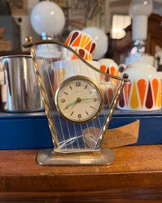 Orologio da tavolo art deco arpa