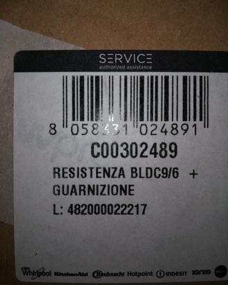 Resistenza lavastoviglie WIrlpool