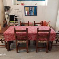 Tavolo + 6 sedie per sala o taverna