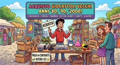 GIOCATTOLI ANNI 80/90/2000, VIDEOGAMES, CONSOLE…
