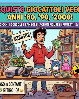 GIOCATTOLI ANNI 80/90/2000, VIDEOGAMES, CONSOLE…